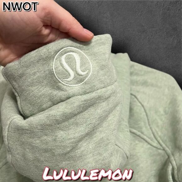 NWOT Lululemon Scuba Hoodie Light Cotton Fleece Heathered River Mist - 4 - Picture 10 of 10